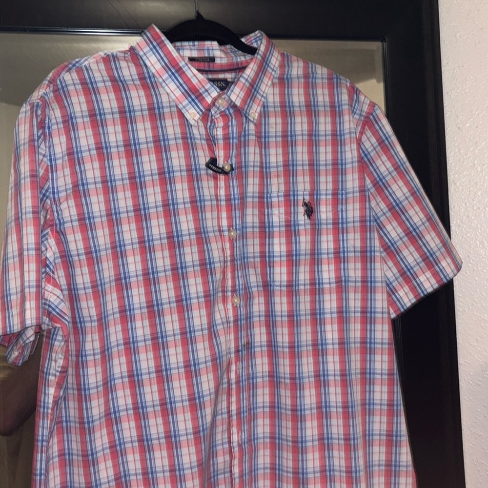 NWT U.S. Polo Assn. XL Plaid Button-Up Shirt – Classic Fit – New With Tags - Picture 1 of 4